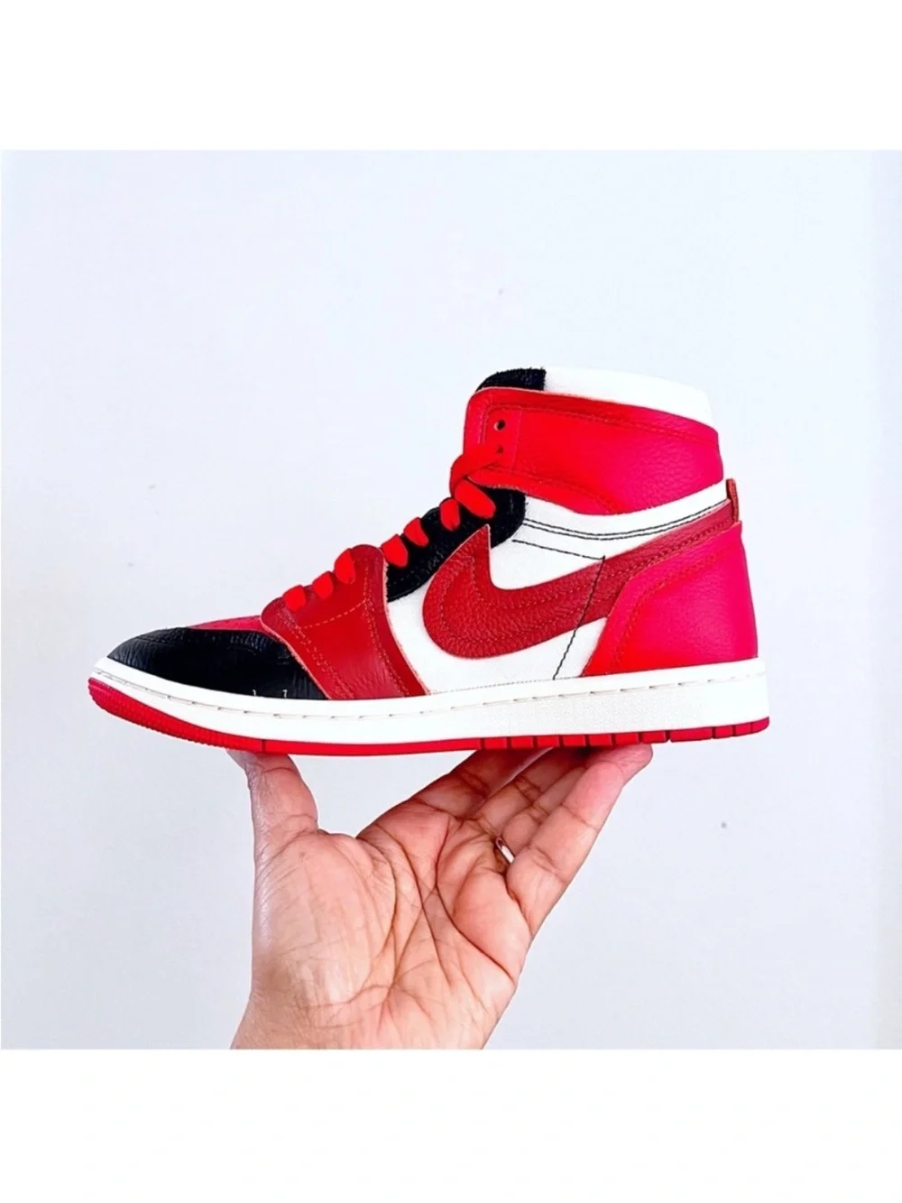Nike Air Jordan 1 MM Red White and Black Women’s High-Top Sneakers